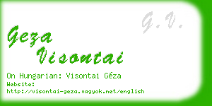 geza visontai business card